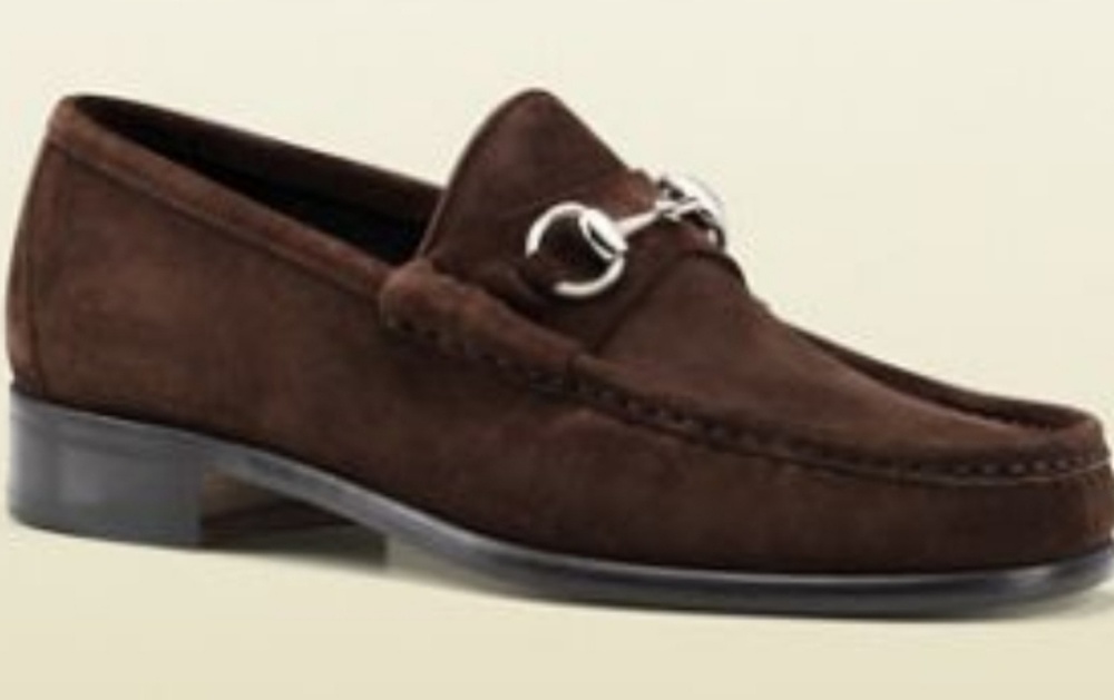Gucci Horsebit Suede Loafers